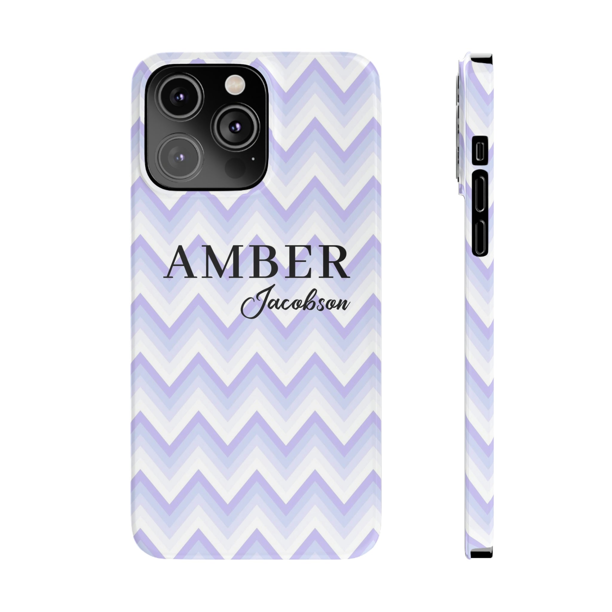 Personalized Purple Wavy iPhone Case