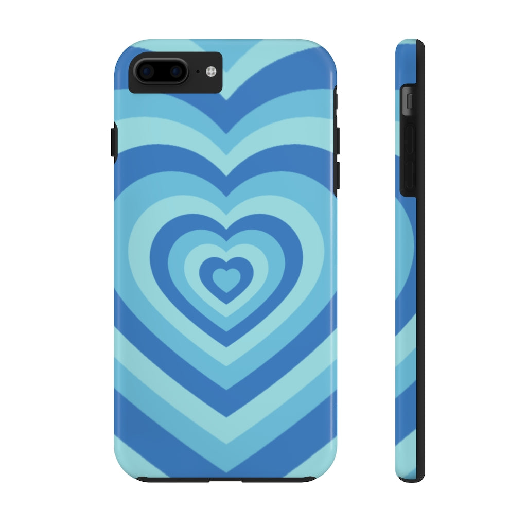 Blue Hearts iPhone Case