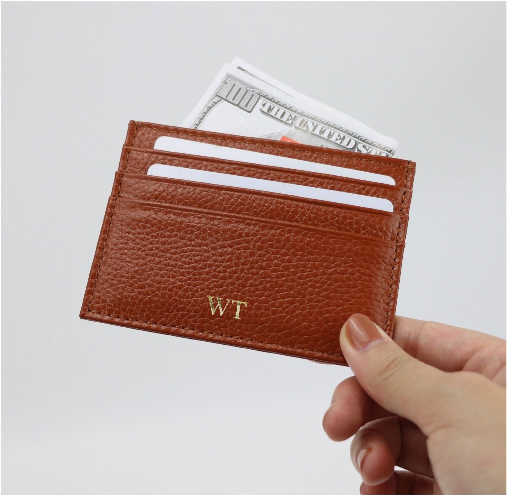 Personalized Leather Card Holder