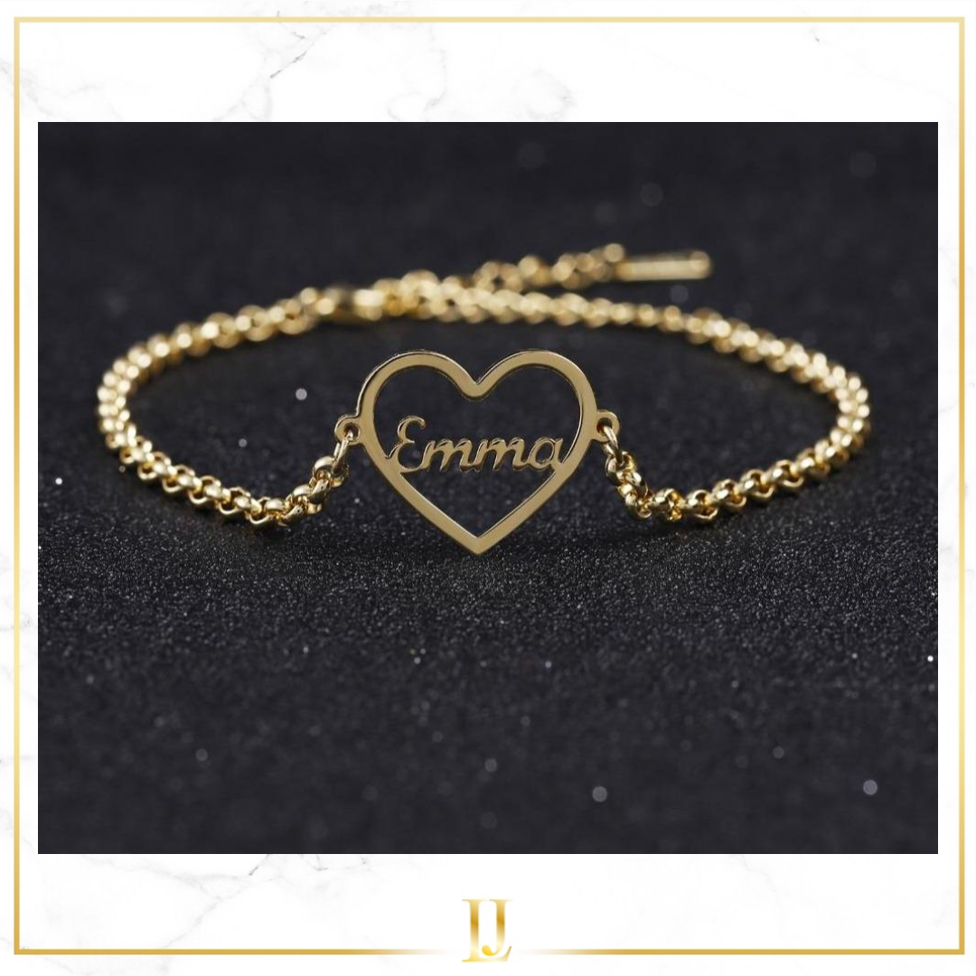 Personalized Heart Bracelet