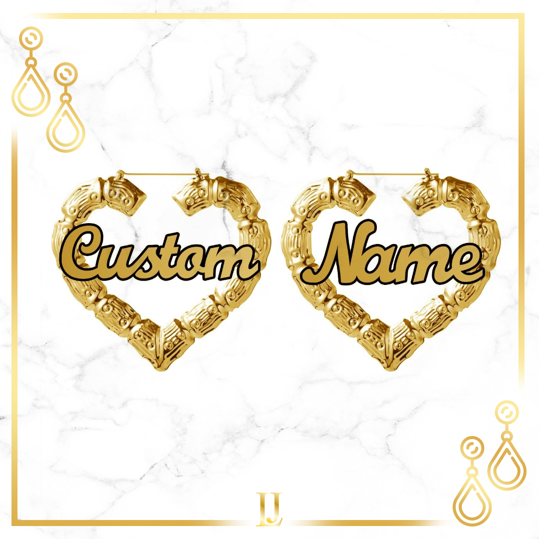 Personalized Heart Hoop Earrings - Limitless Jewellery