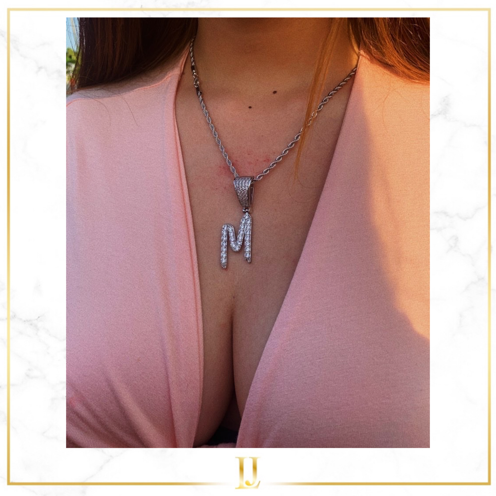 Iced A-Z Initial Necklace - Limitless Jewellery