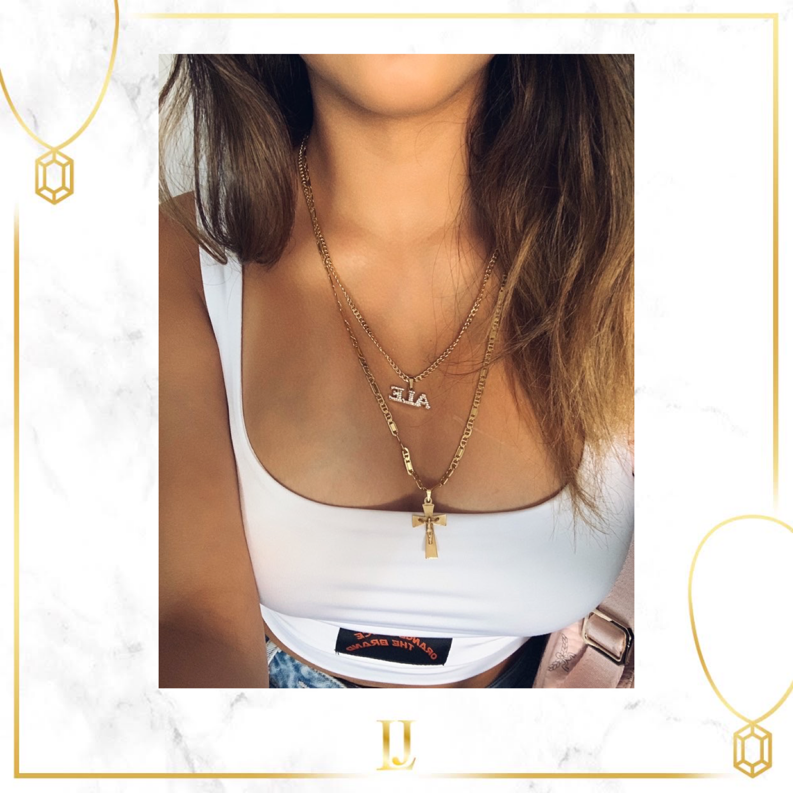 Personalized Capital Iced Out Necklace - Limitless Jewellery