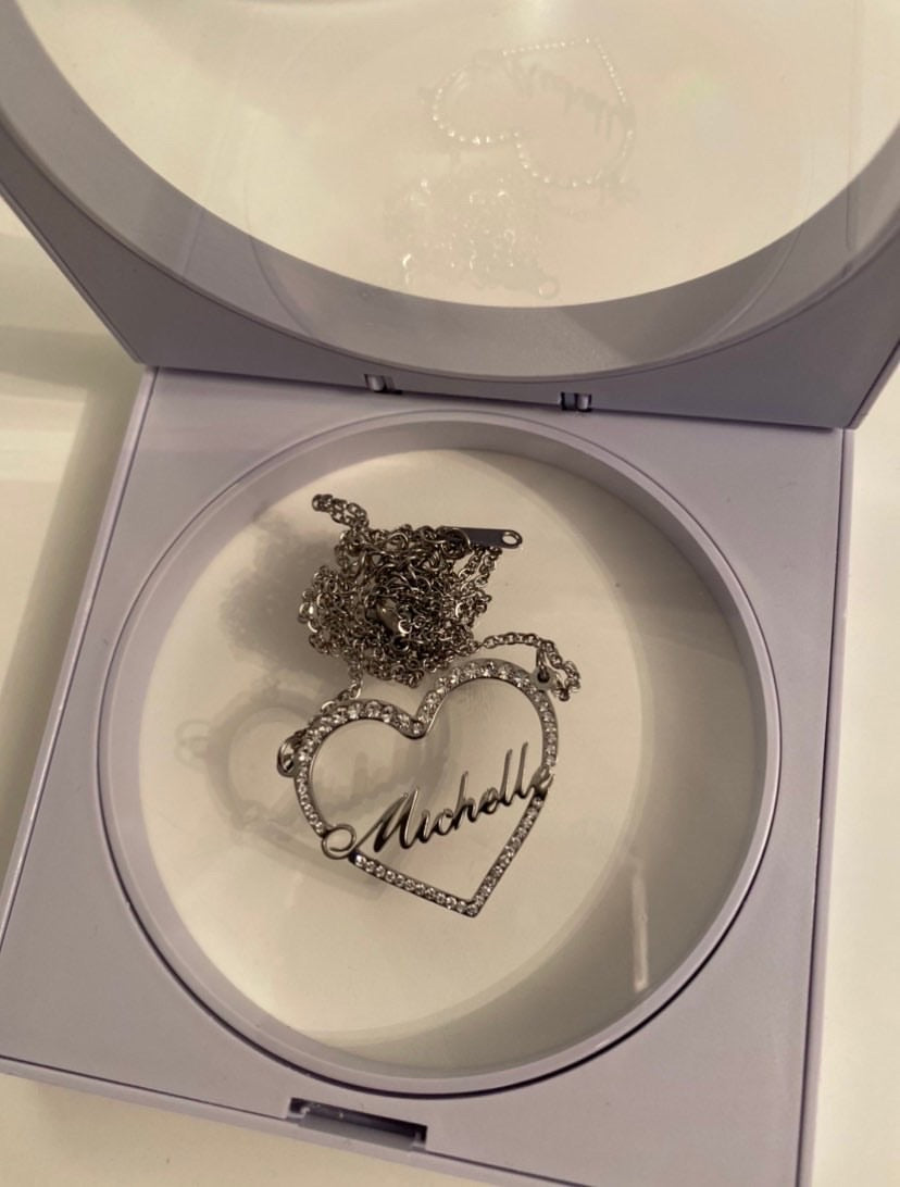 Personalized Iced Heart Necklace - Limitless Jewellery