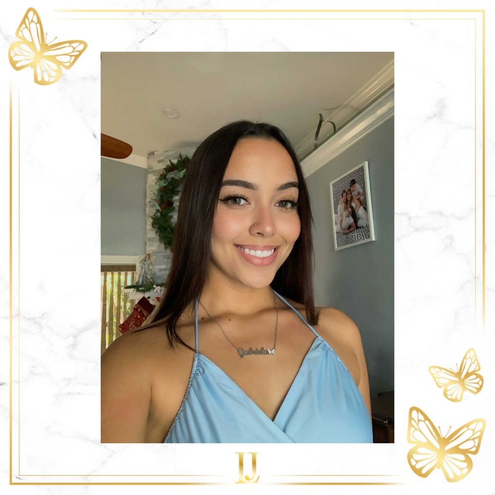 Personalized Iced Out Butterfly Necklace - Limitless Jewellery