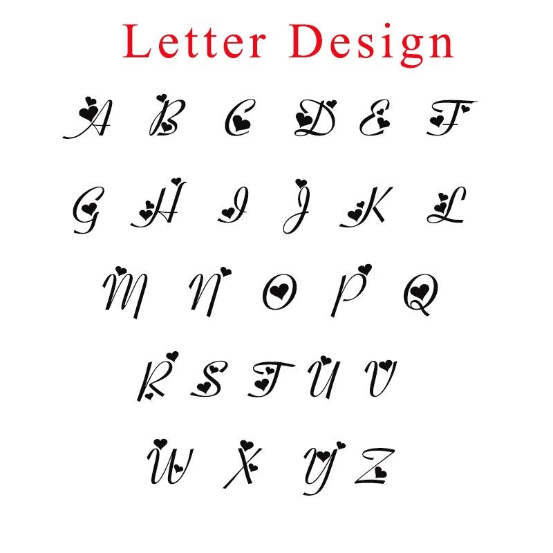 Iced Heart Initial Necklace