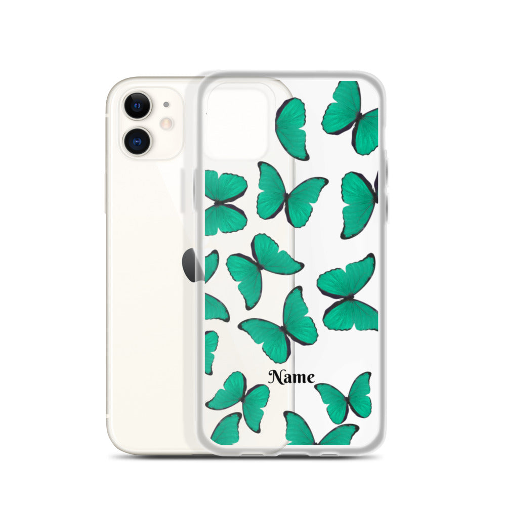 Personalized Green Butterflies iPhone Case - Limitless Jewellery