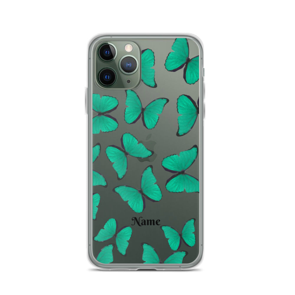 Personalized Green Butterflies iPhone Case