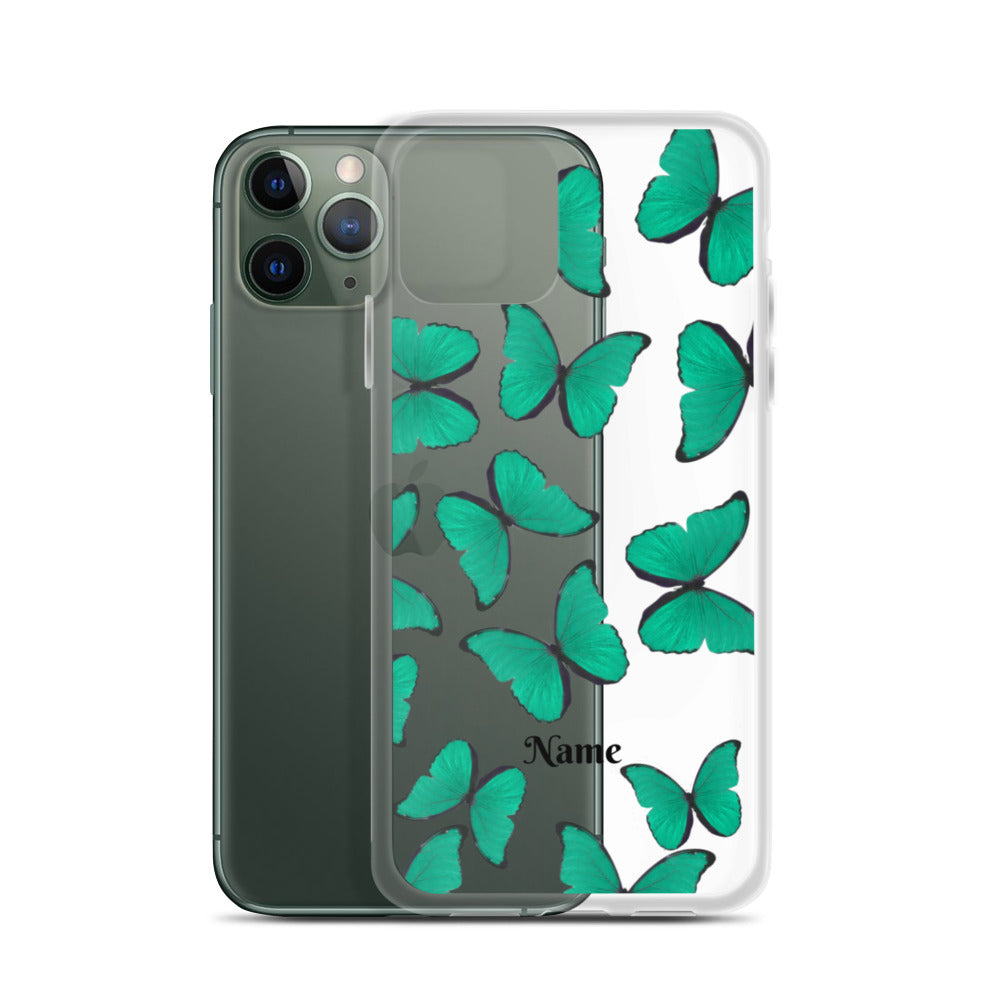 Personalized Green Butterflies iPhone Case - Limitless Jewellery