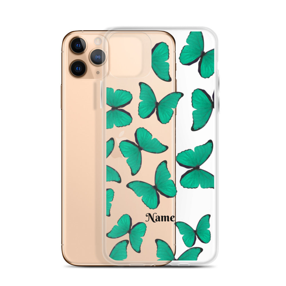 Personalized Green Butterflies iPhone Case - Limitless Jewellery