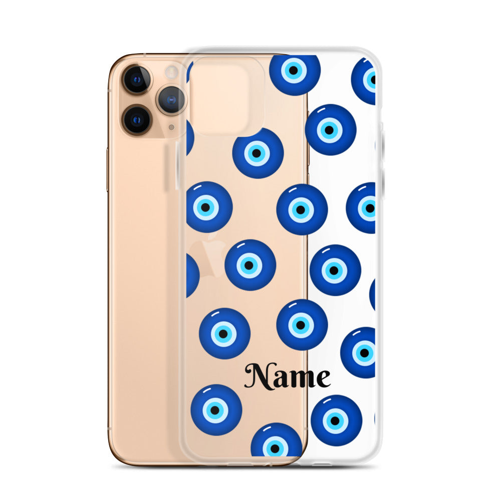 Personalized Evil Eye Clear iPhone Case