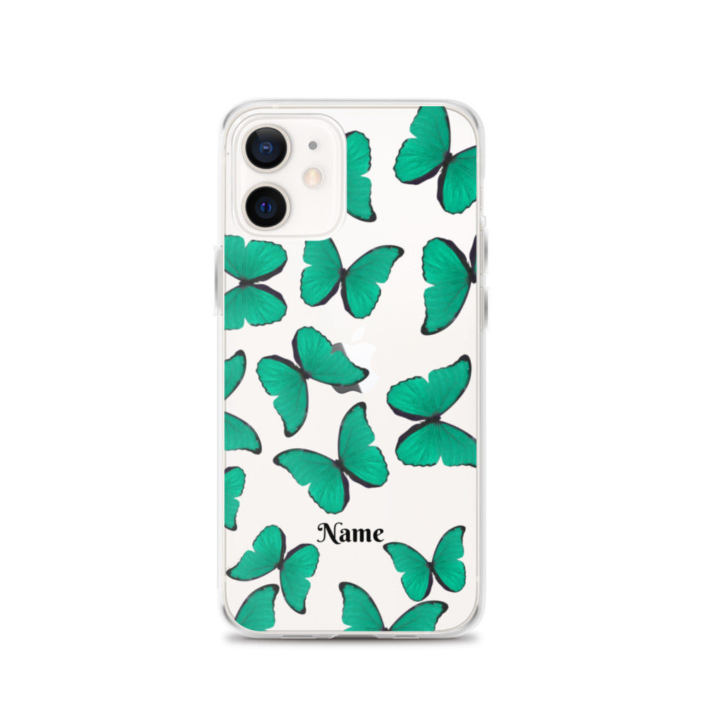 Personalized Green Butterflies iPhone Case - Limitless Jewellery