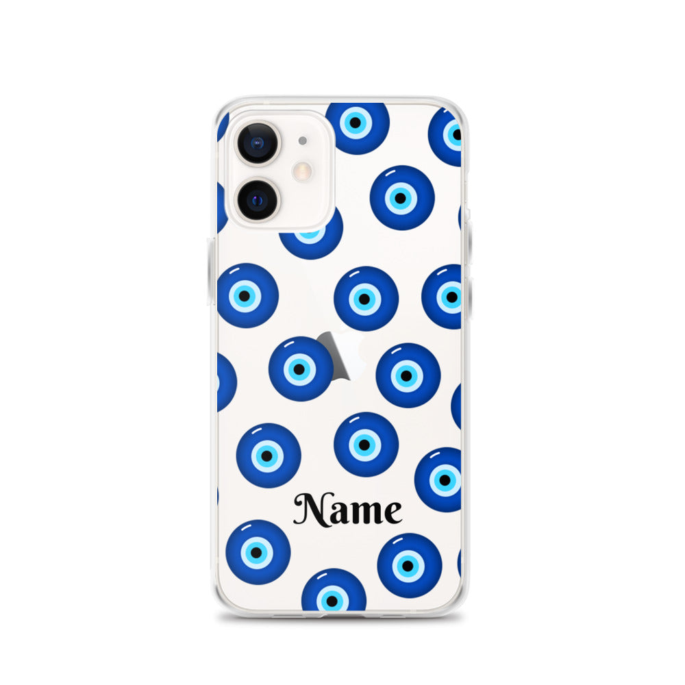 Personalized Evil Eye Clear iPhone Case