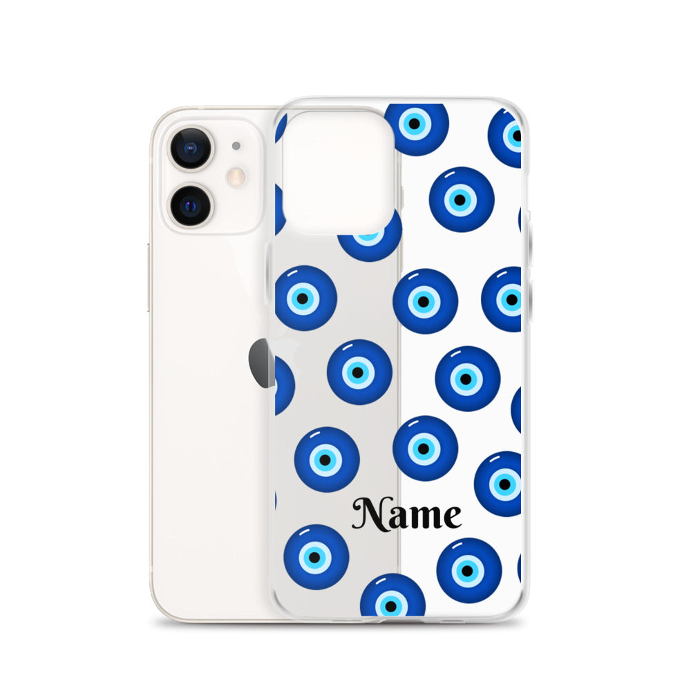 Personalized Evil Eye Clear iPhone Case
