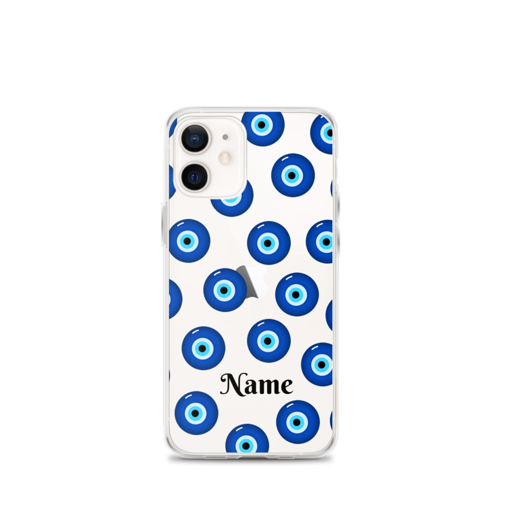 Personalized Evil Eye Clear iPhone Case