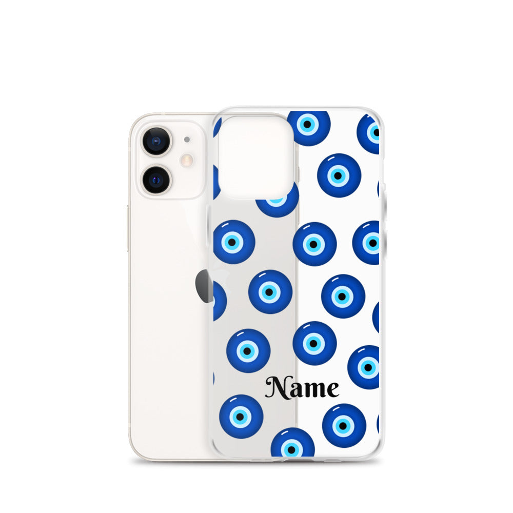 Personalized Evil Eye Clear iPhone Case