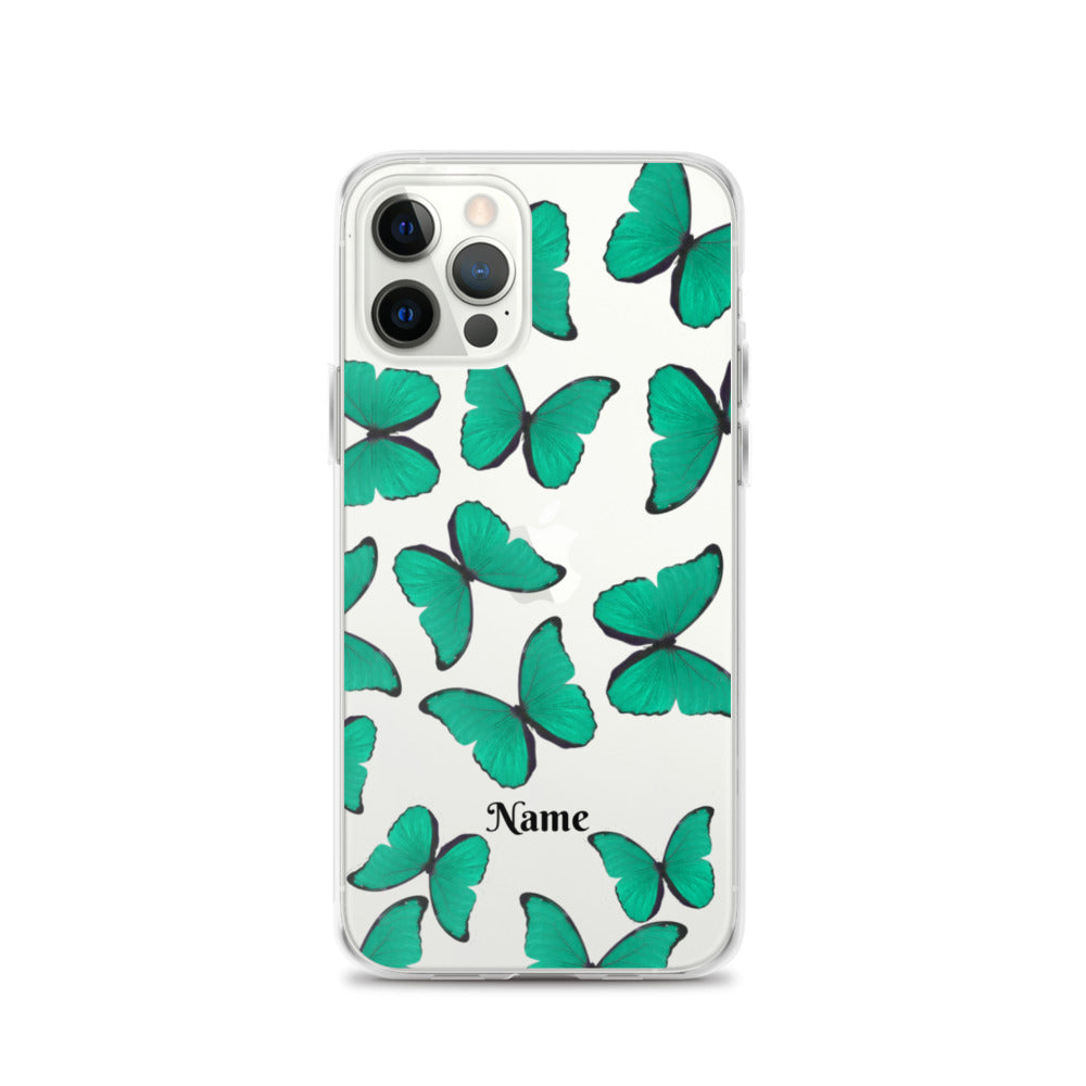 Personalized Green Butterflies iPhone Case