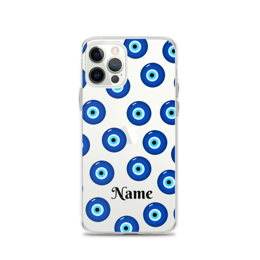 Personalized Evil Eye Clear iPhone Case
