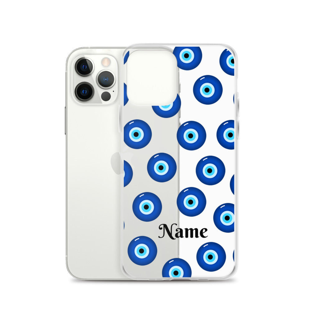 Personalized Evil Eye Clear iPhone Case