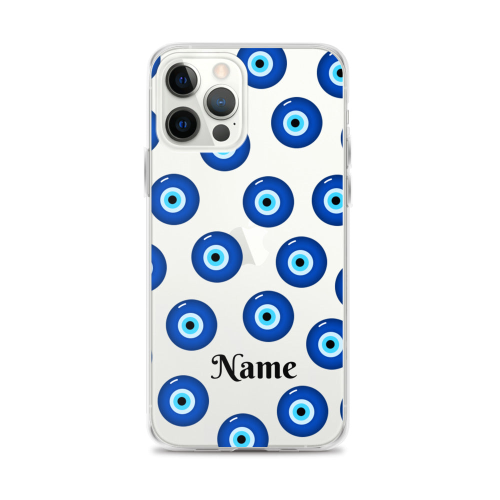 Personalized Evil Eye Clear iPhone Case