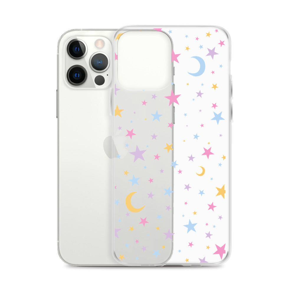 Moonlight Stars Clear iPhone Case
