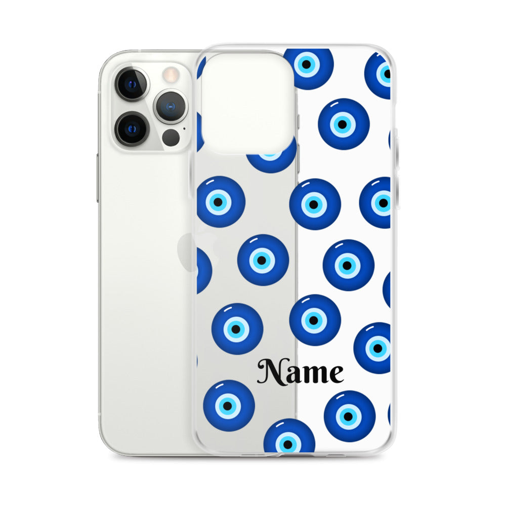 Personalized Evil Eye Clear iPhone Case