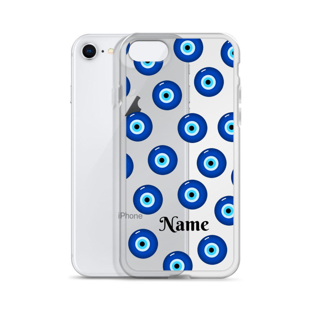 Personalized Evil Eye Clear iPhone Case