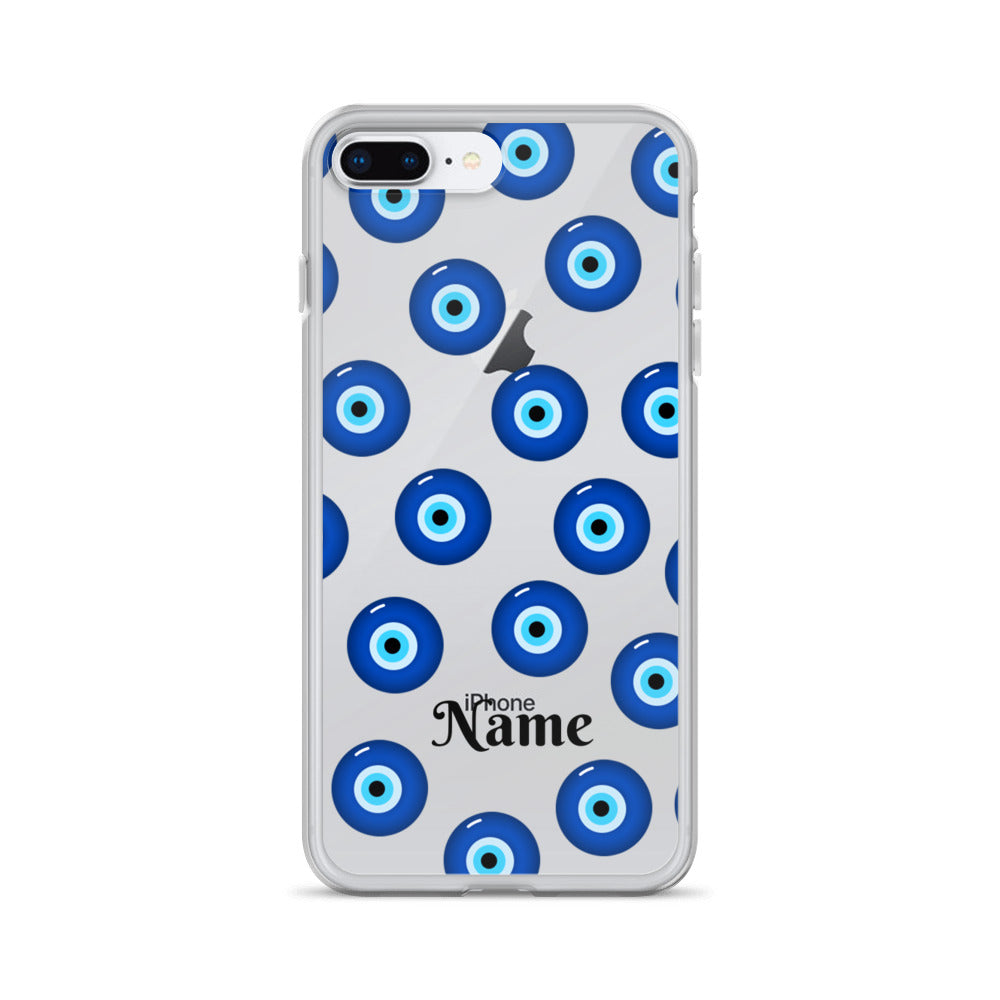 Personalized Evil Eye Clear iPhone Case
