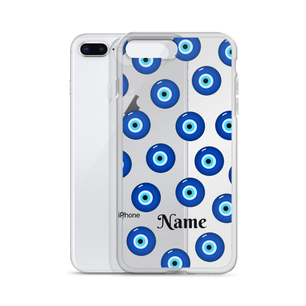 Personalized Evil Eye Clear iPhone Case