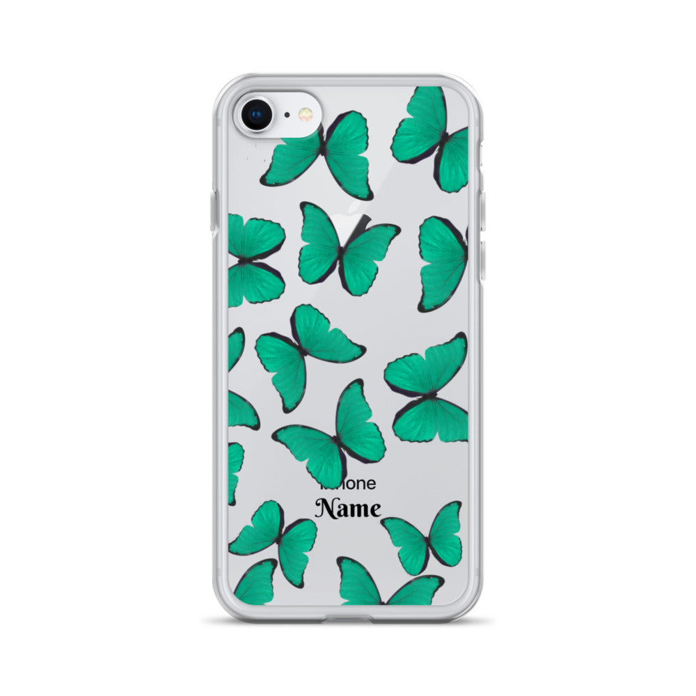 Personalized Green Butterflies iPhone Case