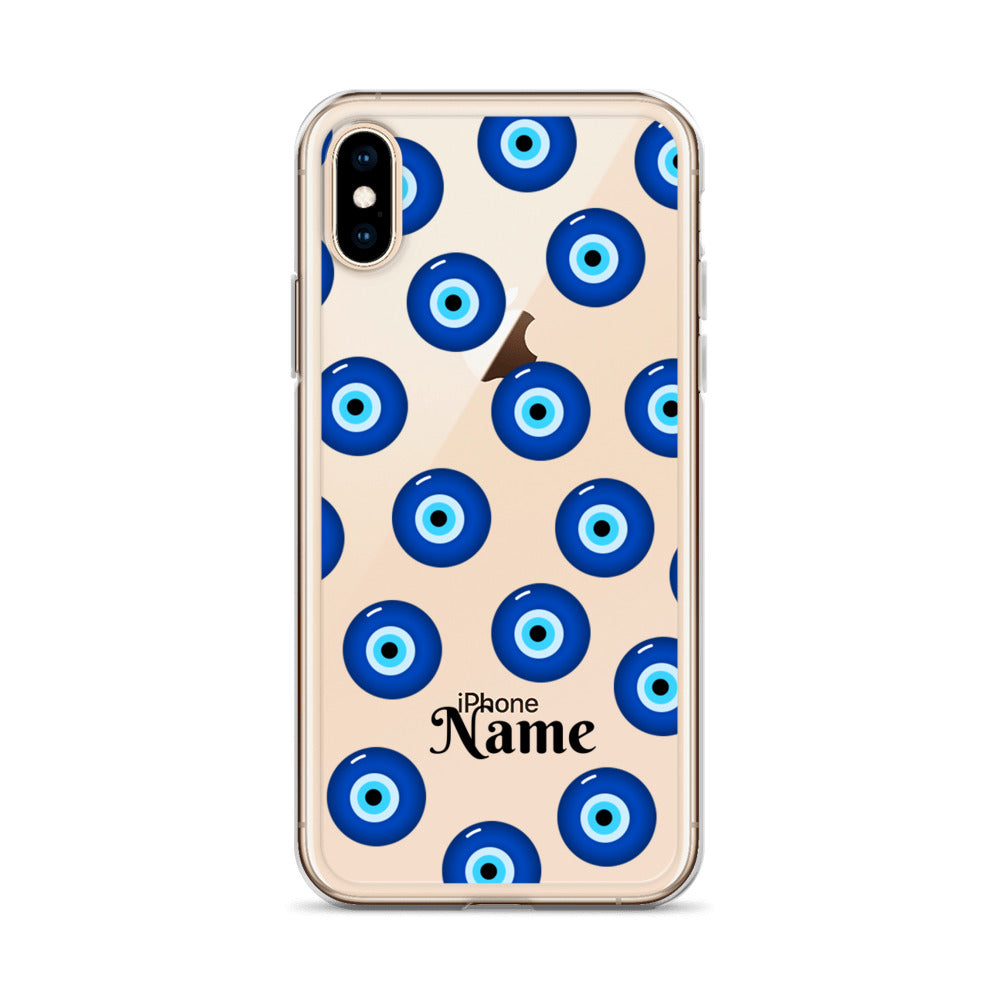 Personalized Evil Eye Clear iPhone Case