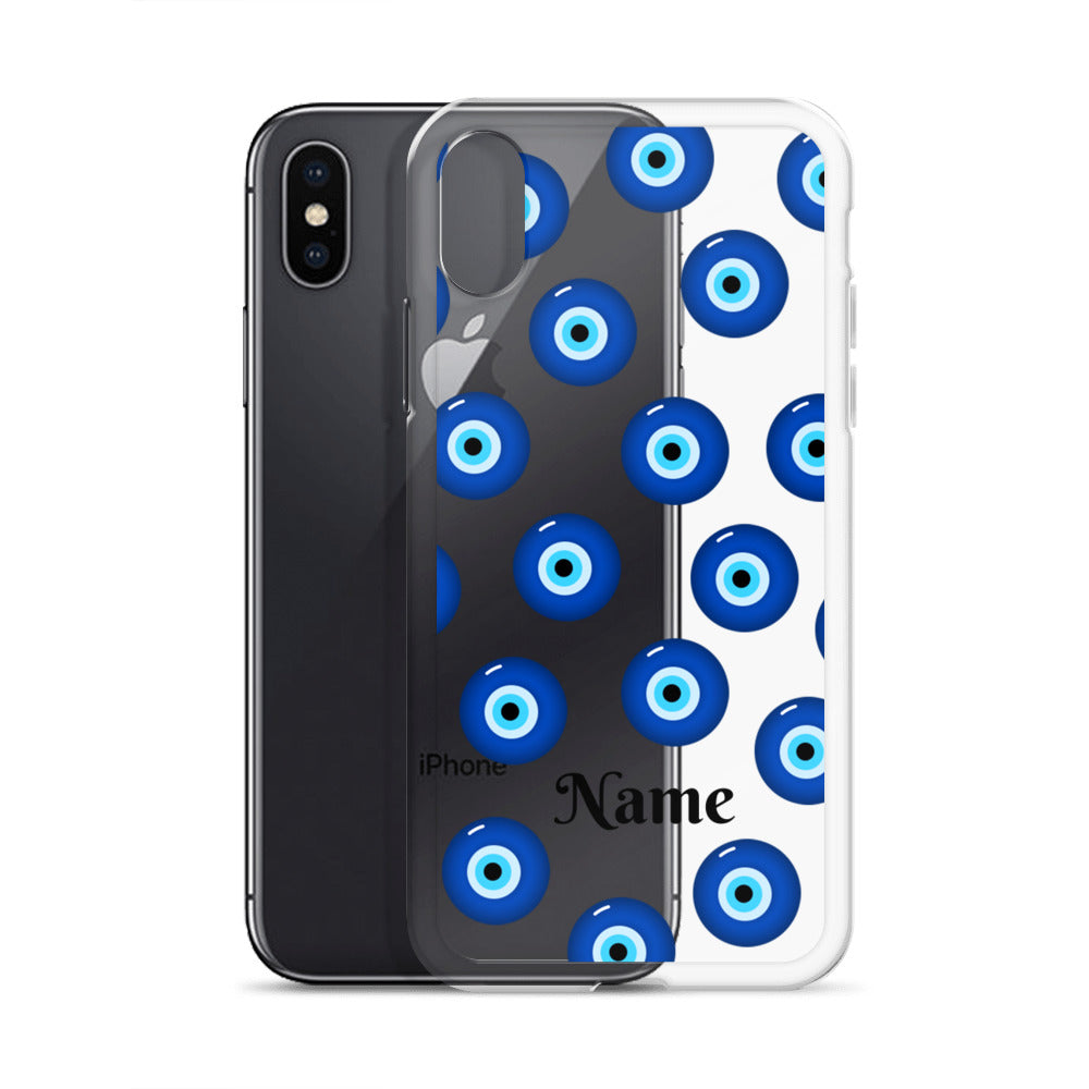 Personalized Evil Eye Clear iPhone Case