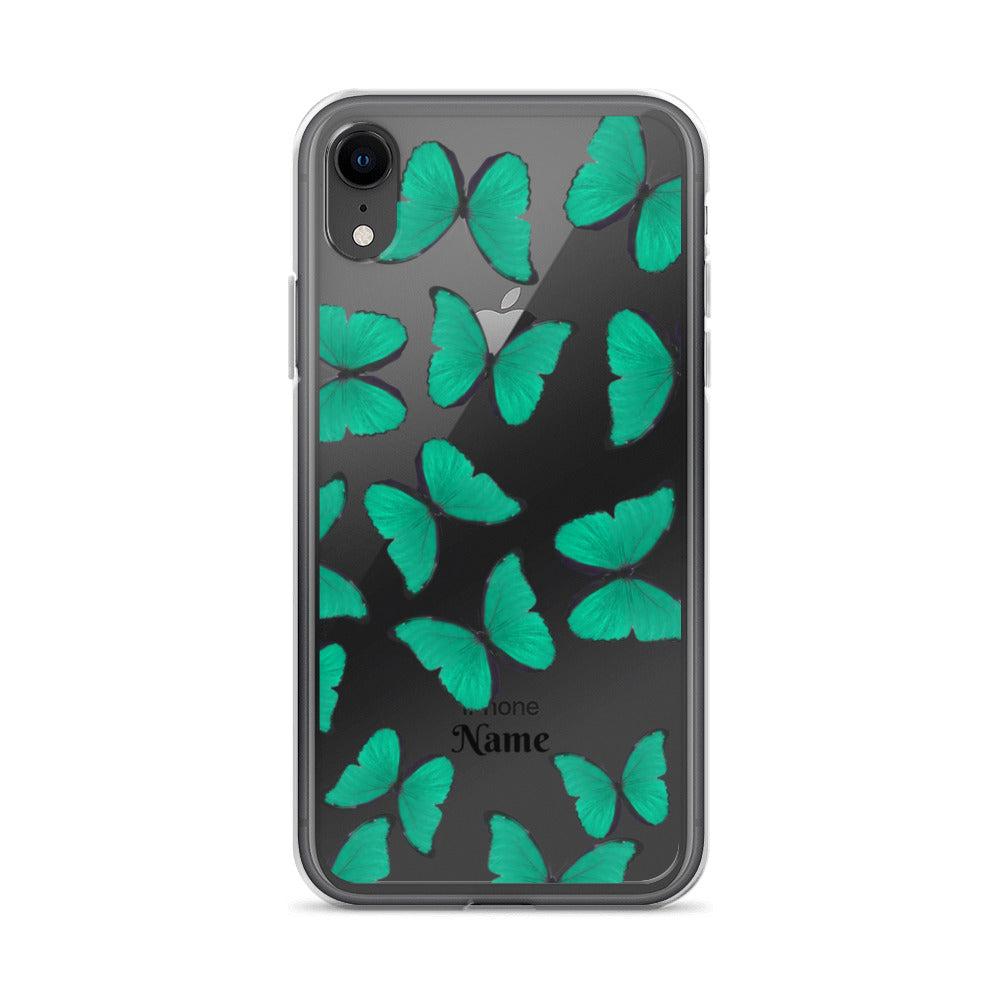 Personalized Green Butterflies iPhone Case