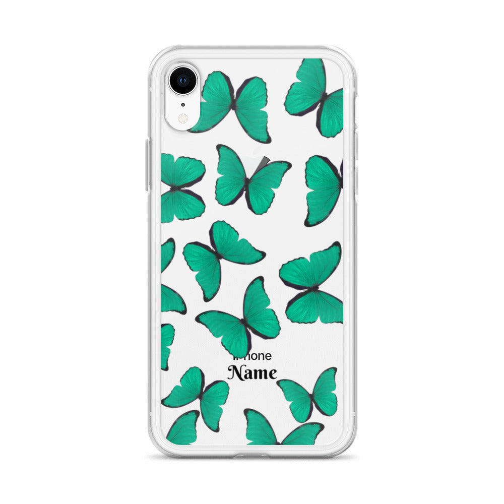 Personalized Green Butterflies iPhone Case - Limitless Jewellery