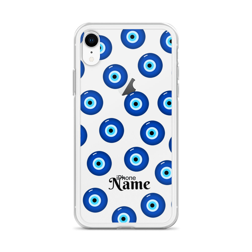 Personalized Evil Eye Clear iPhone Case