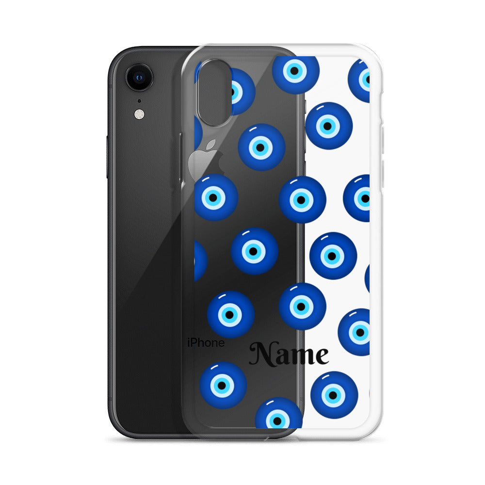 Personalized Evil Eye Clear iPhone Case