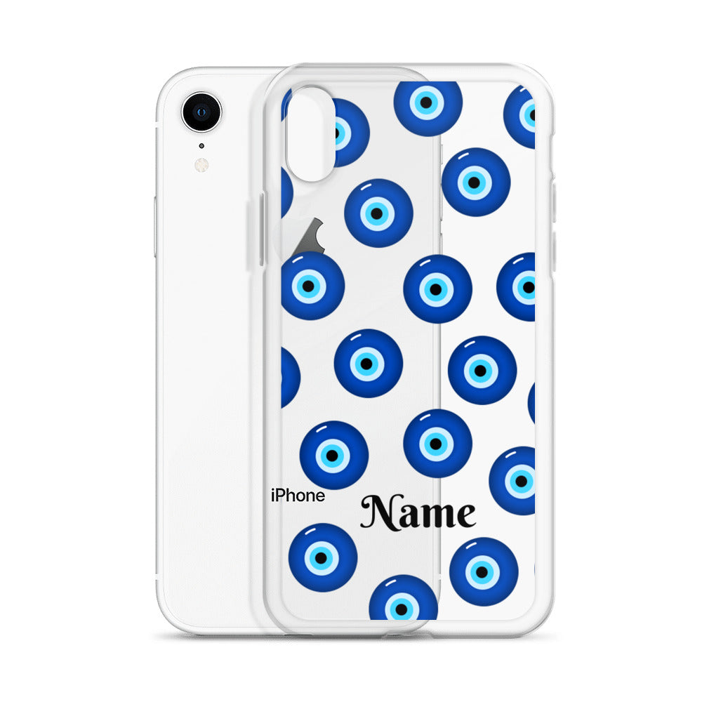 Personalized Evil Eye Clear iPhone Case