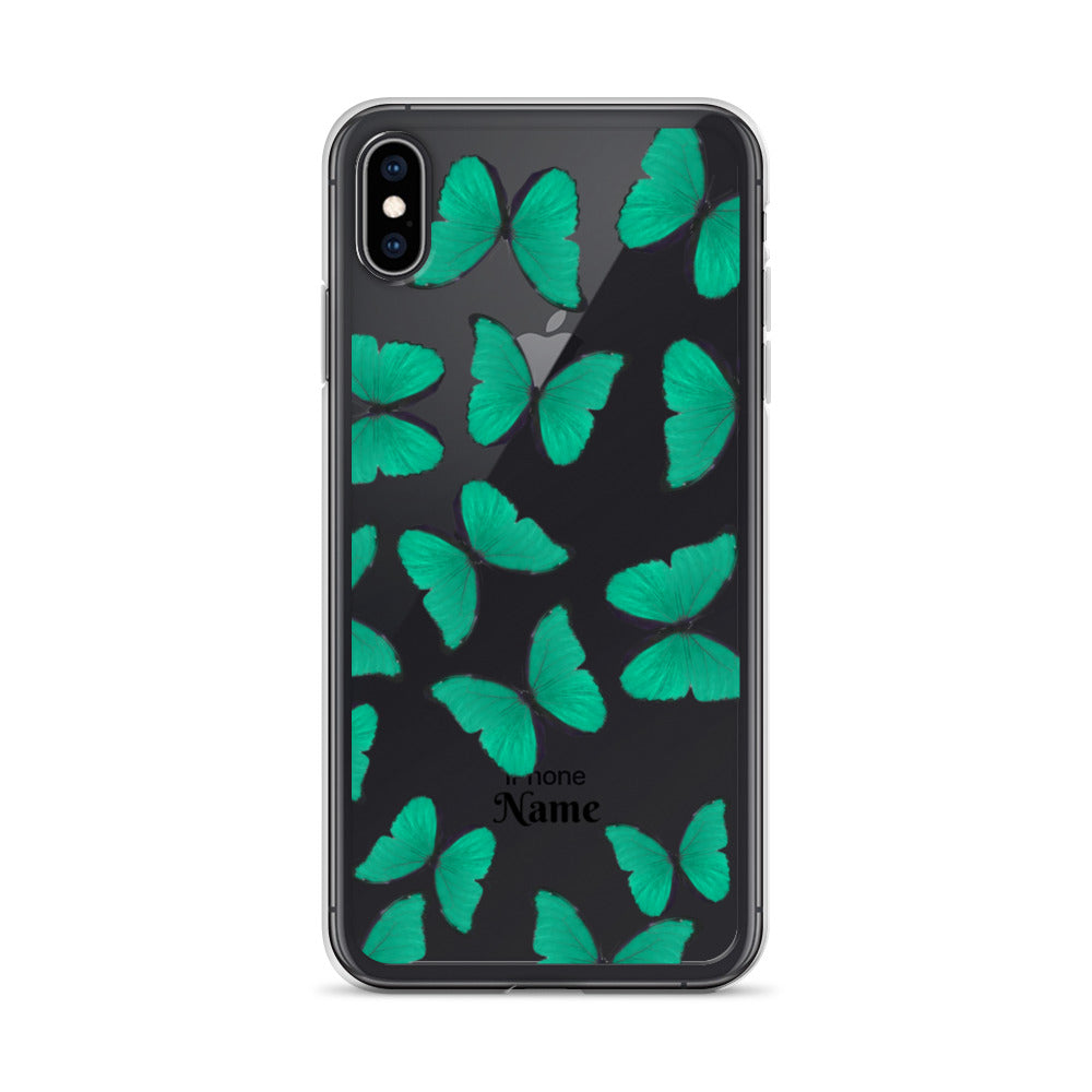 Personalized Green Butterflies iPhone Case - Limitless Jewellery