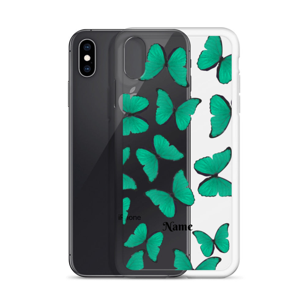 Personalized Green Butterflies iPhone Case - Limitless Jewellery