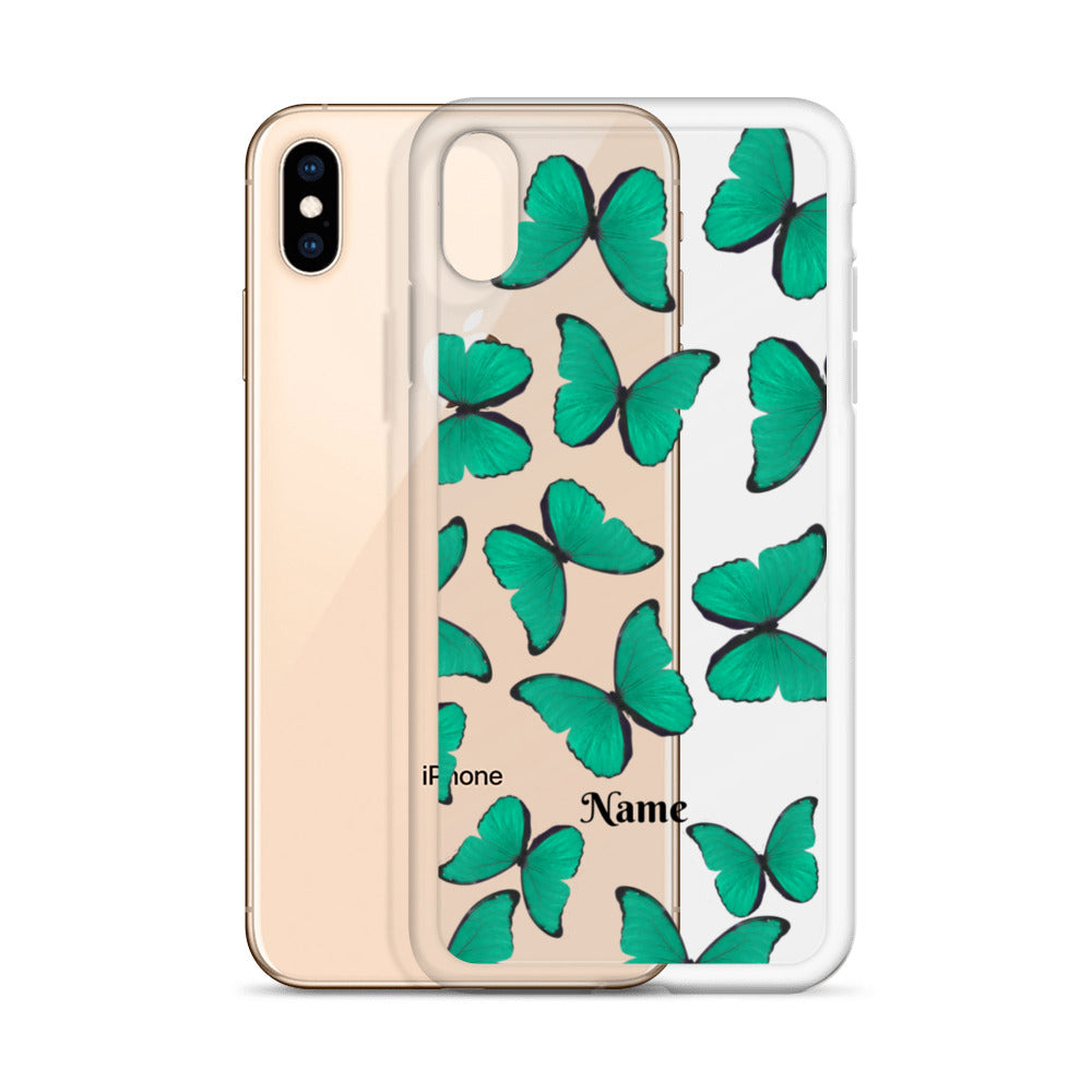 Personalized Green Butterflies iPhone Case - Limitless Jewellery