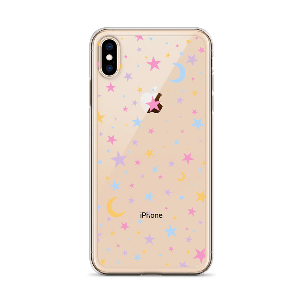 Moonlight Stars Clear iPhone Case