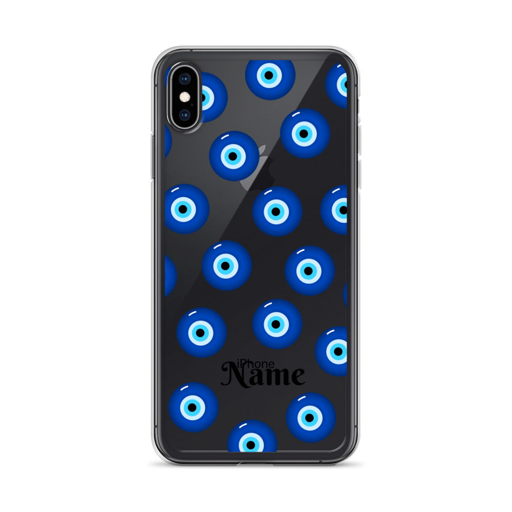 Personalized Evil Eye Clear iPhone Case