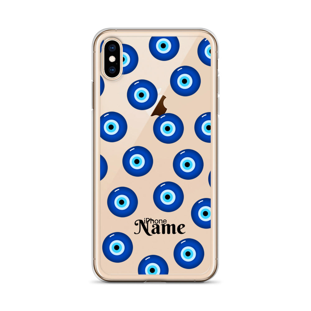 Personalized Evil Eye Clear iPhone Case