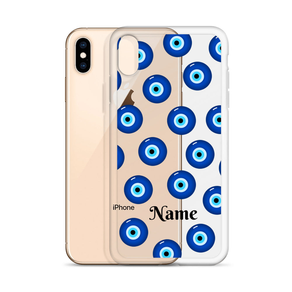Personalized Evil Eye Clear iPhone Case