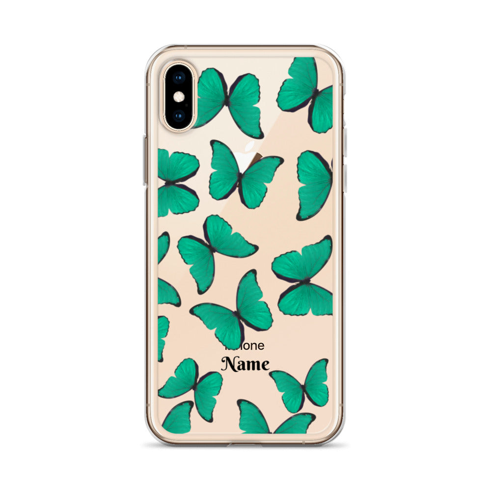 Personalized Green Butterflies iPhone Case - Limitless Jewellery