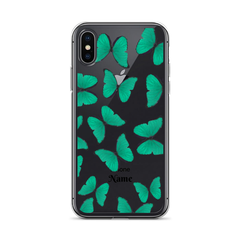 Personalized Green Butterflies iPhone Case - Limitless Jewellery