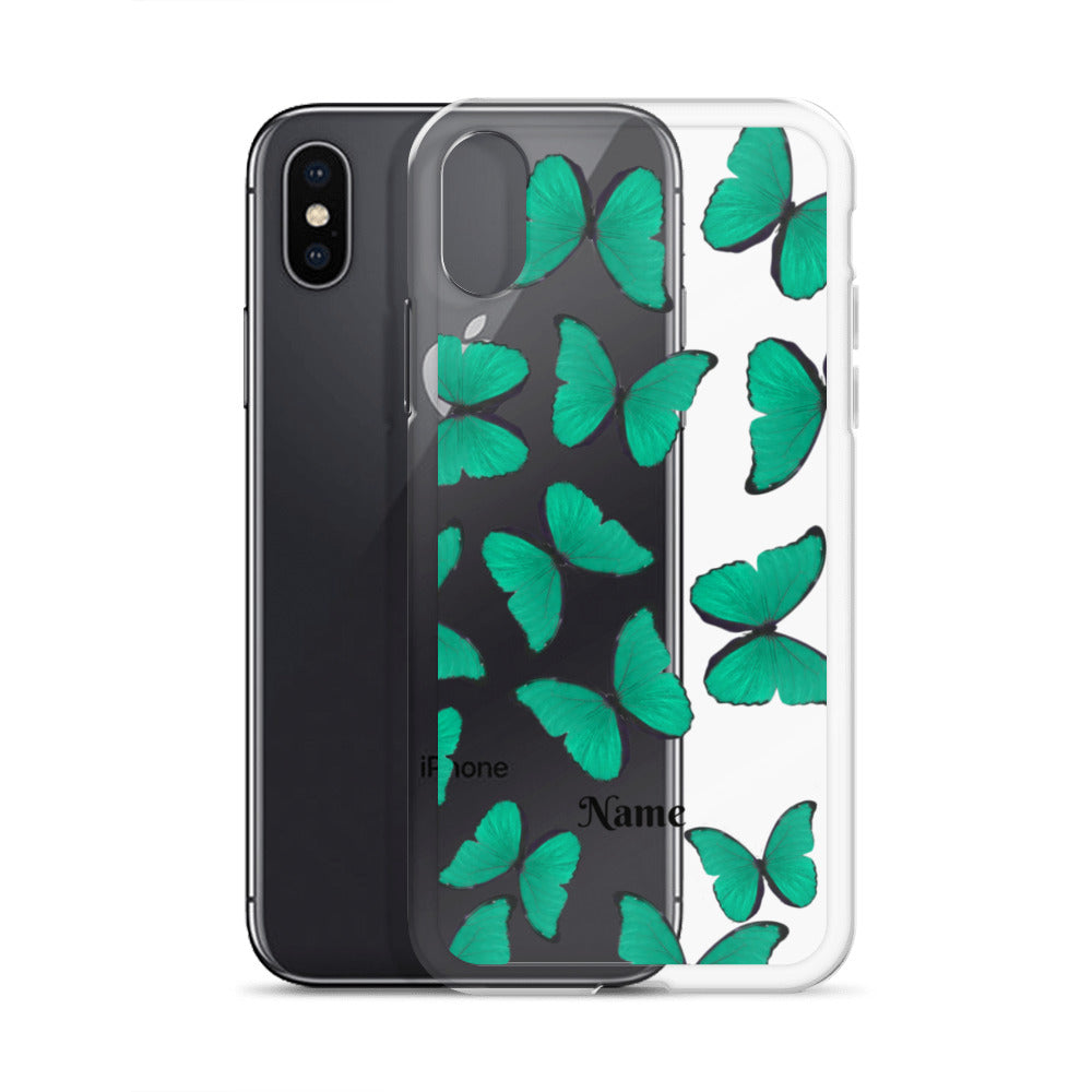 Personalized Green Butterflies iPhone Case - Limitless Jewellery