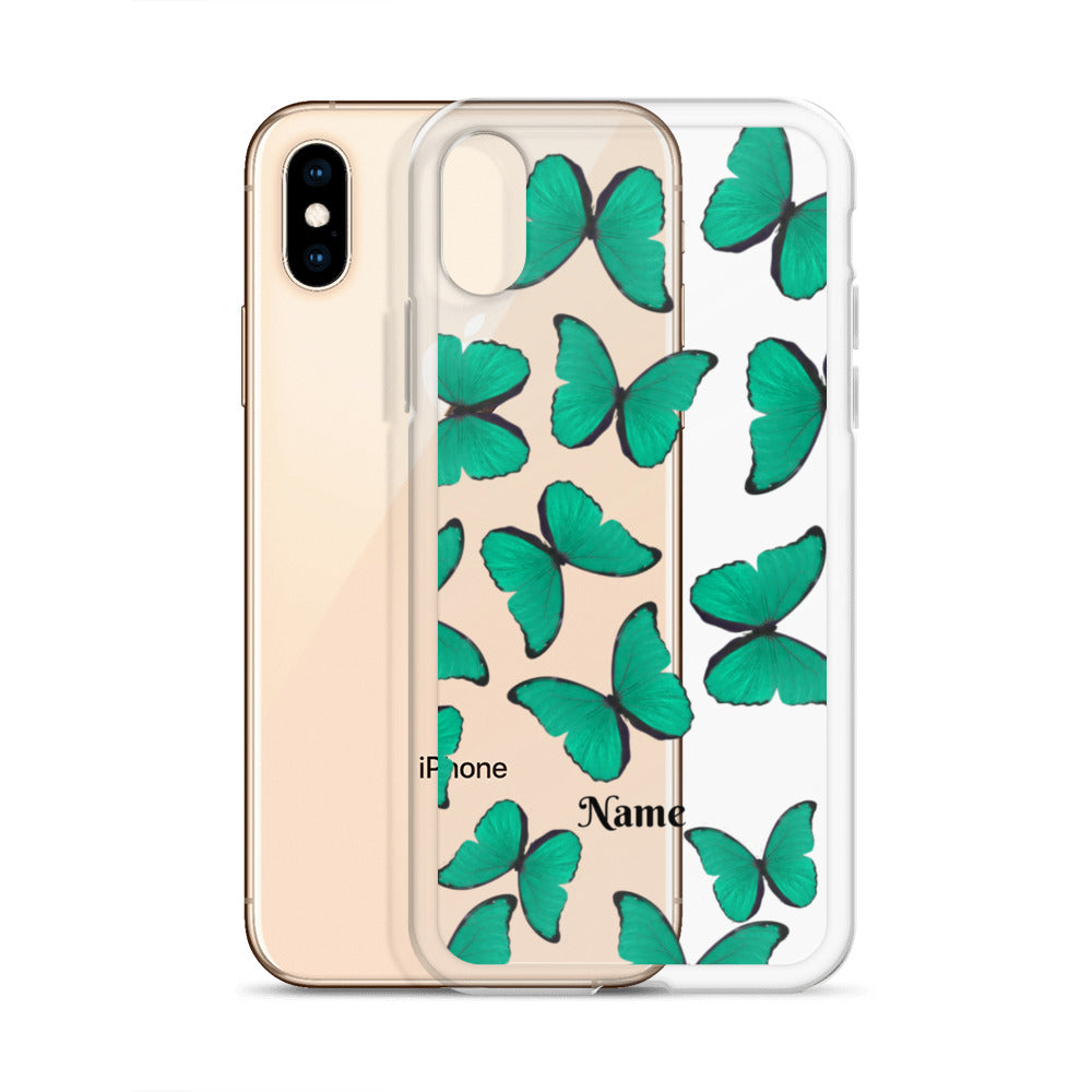 Personalized Green Butterflies iPhone Case
