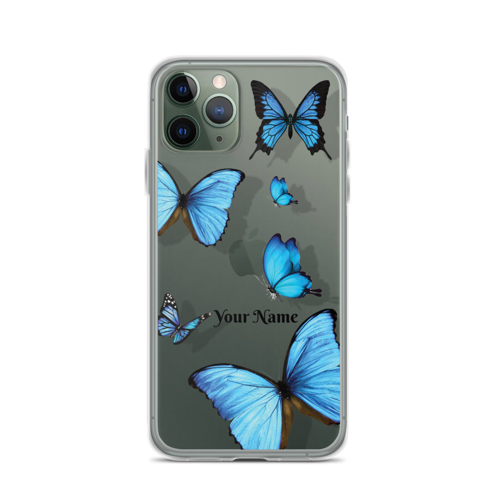 Personalized Transparent Butterfly iPhone Case - Limitless Jewellery