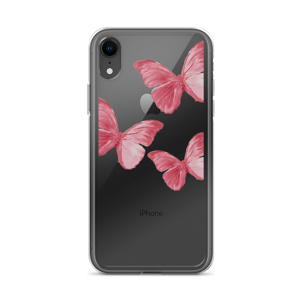 Transparent Pink Butterfly iPhone Case - Limitless Jewellery